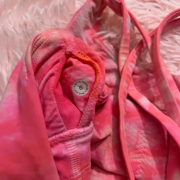 lululemon athletica Pink and Orange/Pink Tie-Dye Sports Bra - Picture 4 of 4